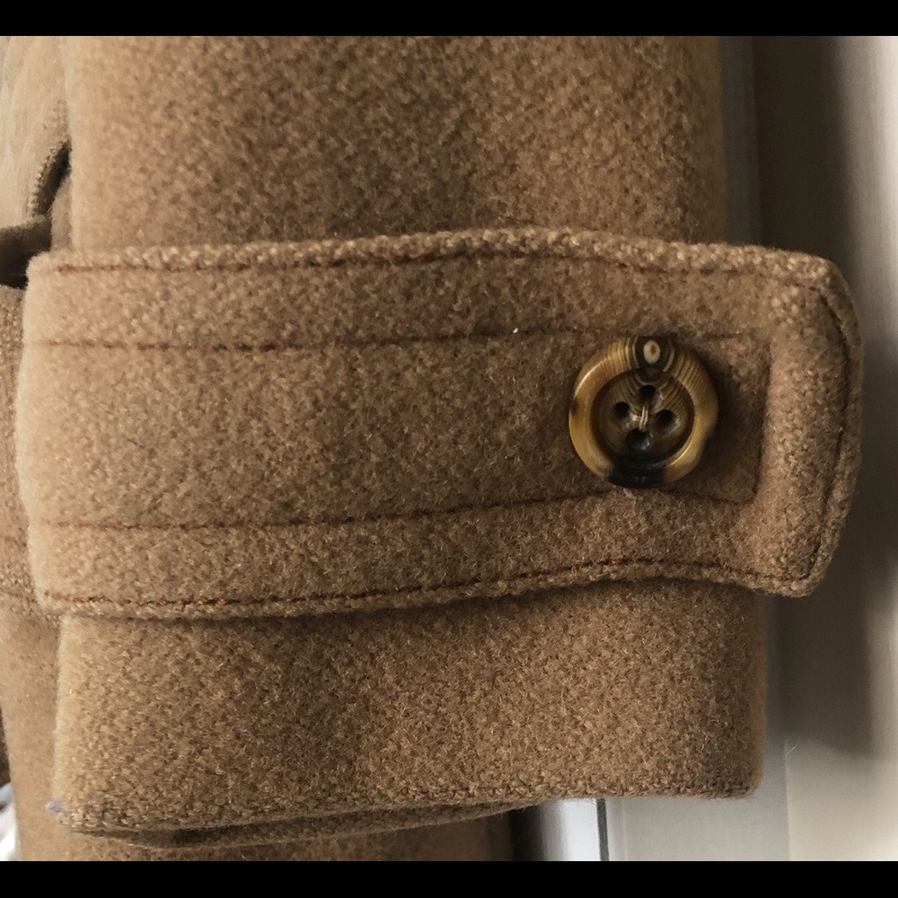 Vintage camel-colored heavy wool coat - Picture 4 of 8